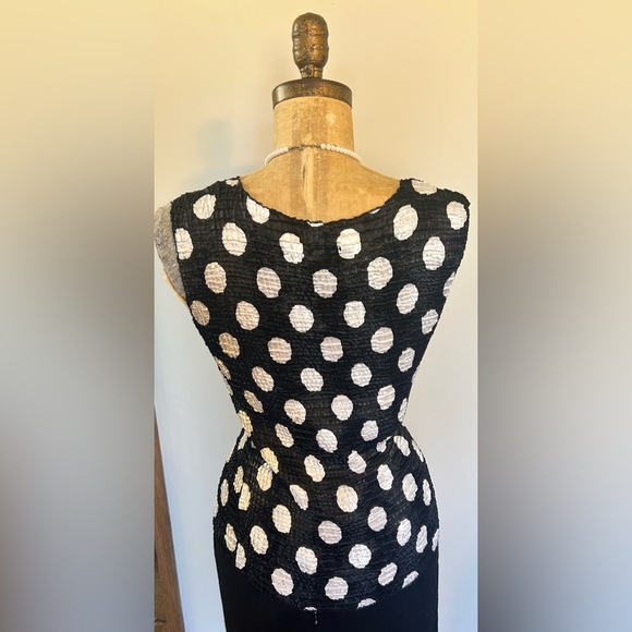 Dressy Polka Dot Blouse - Picture 3 of 4